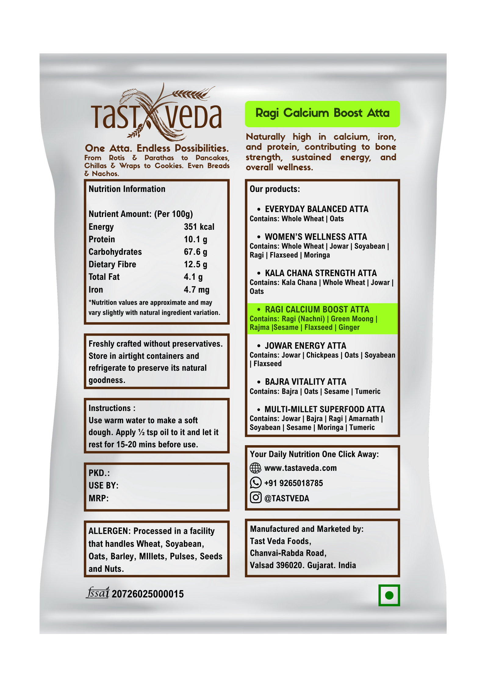 Ragi Calcium Boost Atta