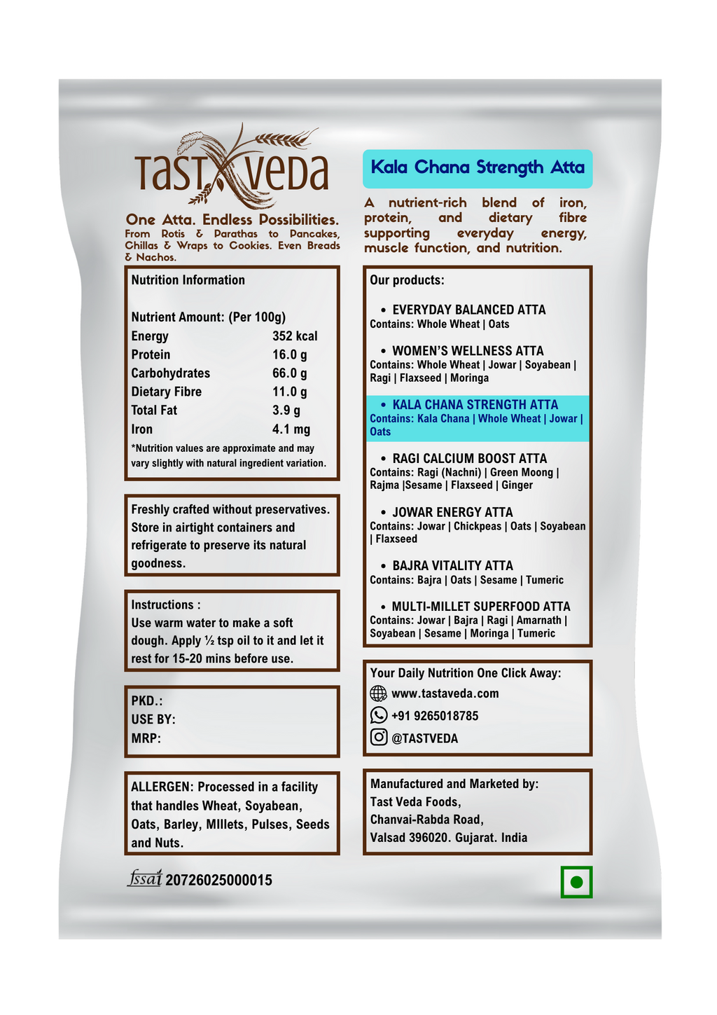 Kala Chana Strength Atta