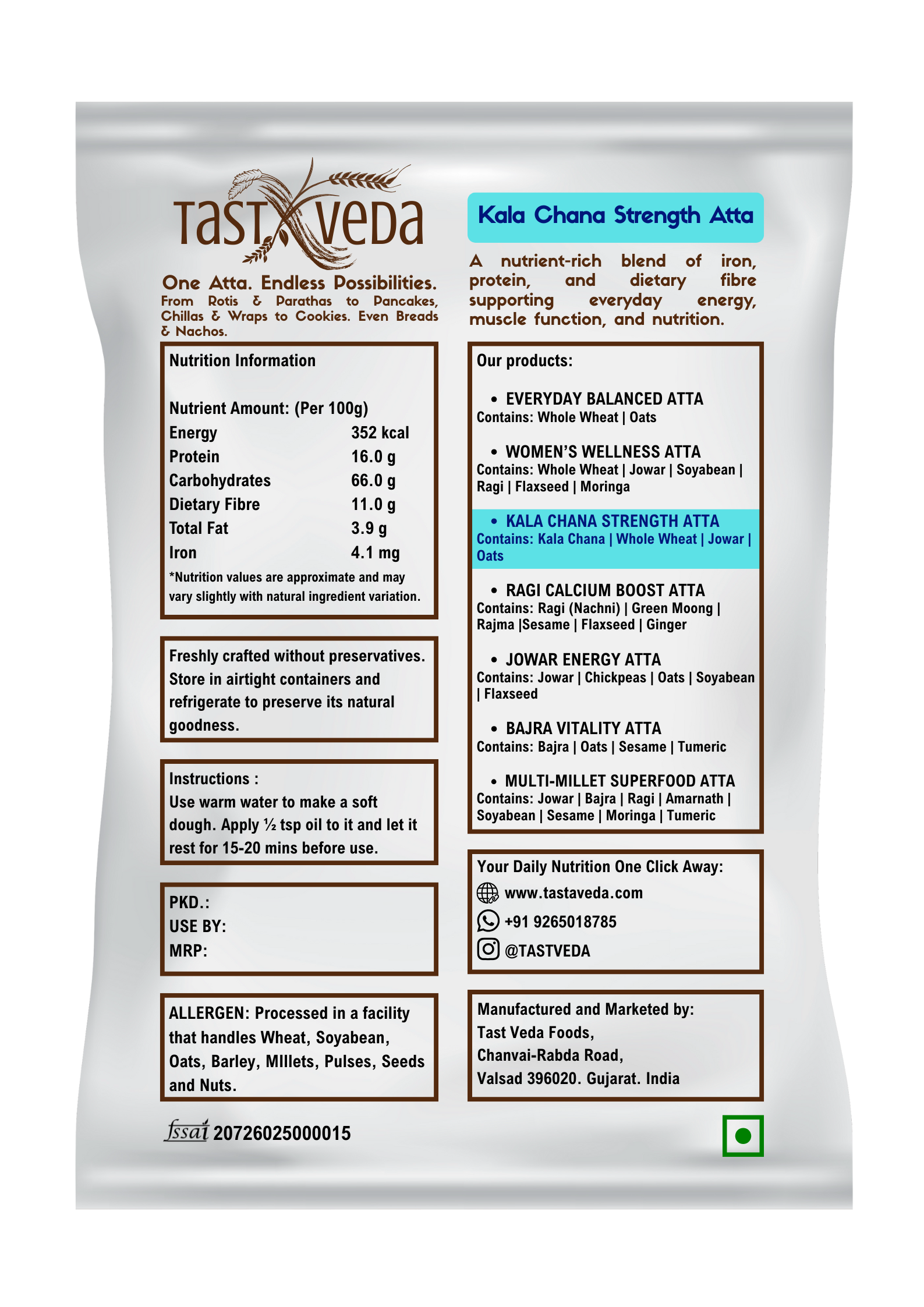 Kala Chana Strength Atta